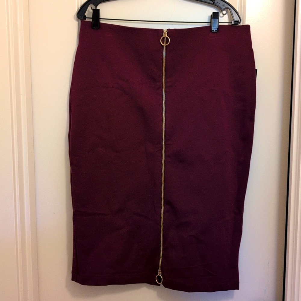 NWT Zip Front Pencil Skirt, I.N.C. Created For Macy's, size XL